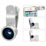 Wholesale Universal Cell Phone Selfie Clip lens 3 in 1 (Silver)